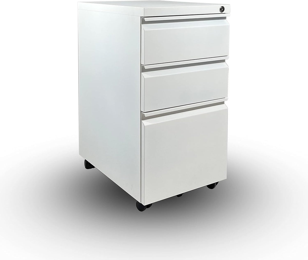 2 Drawer Black Mobile Locking File Cabinet Letter Legal Size S510220