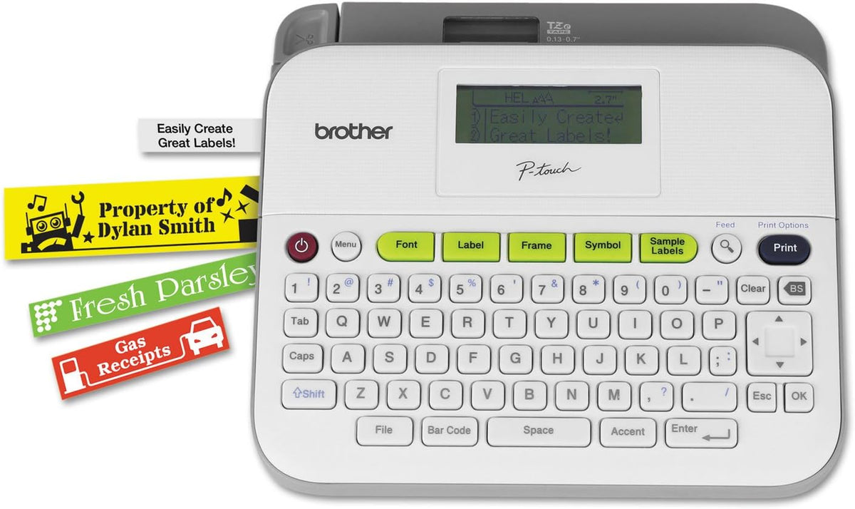 Compact White Label Maker with Carry Case Z375