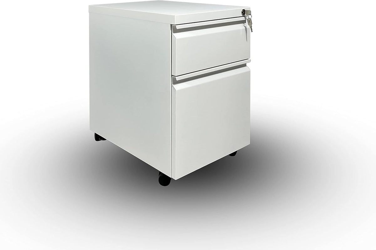 2 Drawer Black Mobile Locking File Cabinet Letter Legal Size S510220