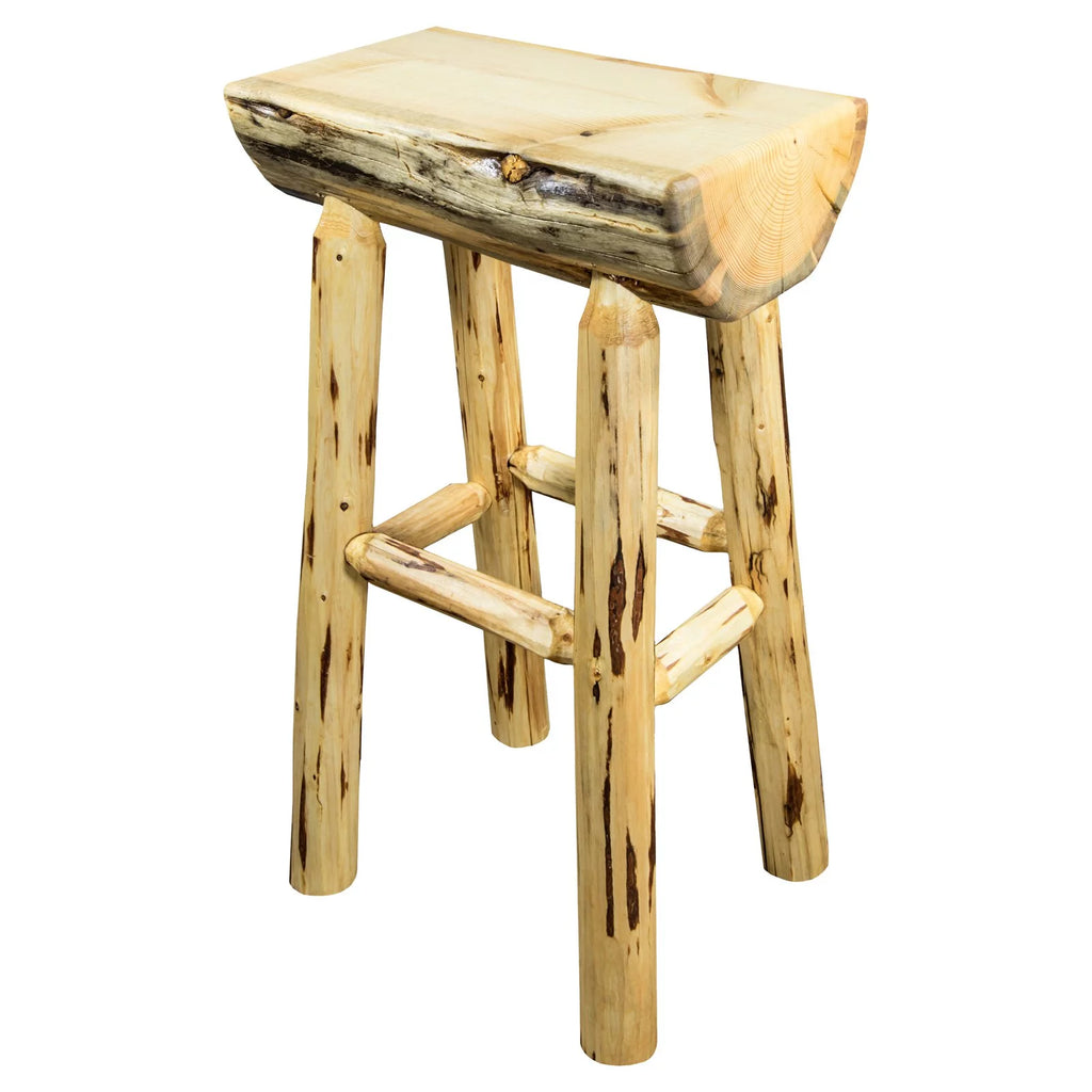 Montana 30 in. Half Log Bar Stool A388401