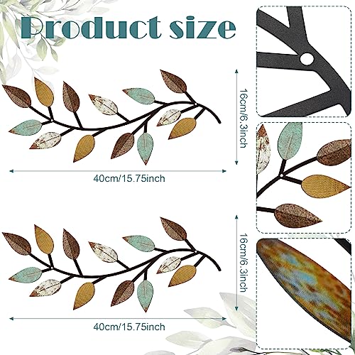 2 Pieces Metal Tree Leaf Wall Decor B843124