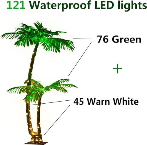 5Ft 121 LED Light Up Artificial Palm Tree T361