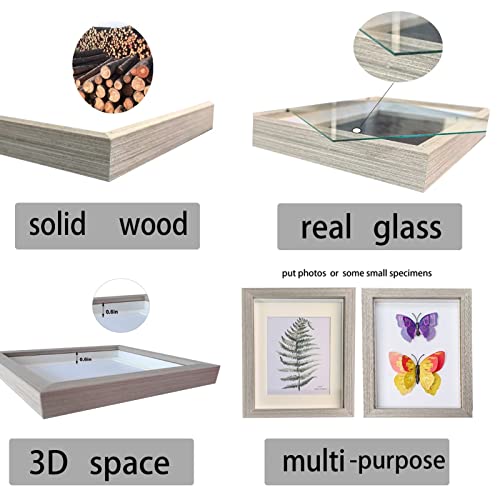 White 4 Pack 5x7 Shadow Box Frame Internal Depth 0.6 inch K724