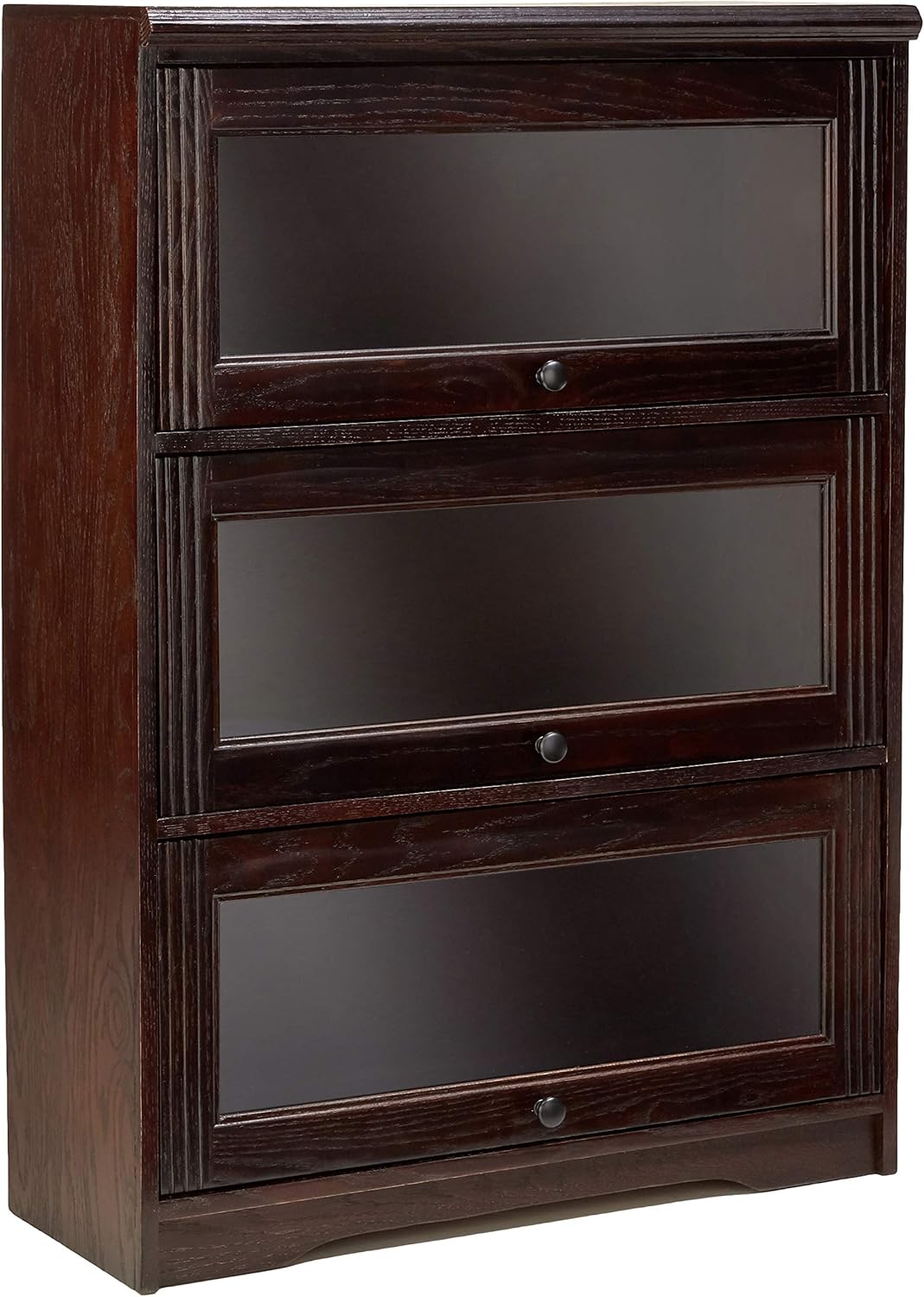 3 Door Lawyer Bookcase, 32 Wide, Medium Oak Finish Q2164
