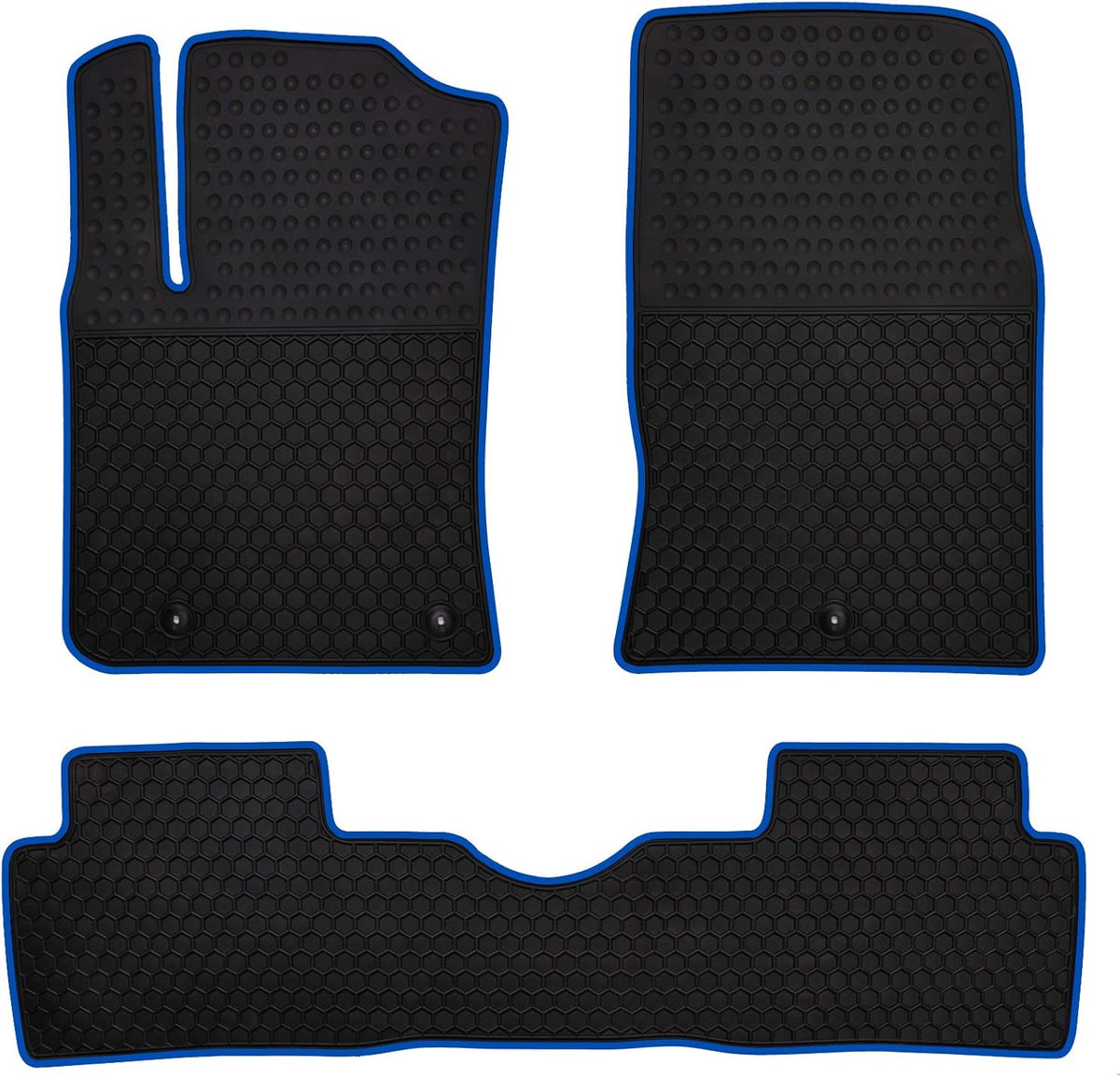 Black Custom Fit Car Floor Mats Front and Rear Row Set A749