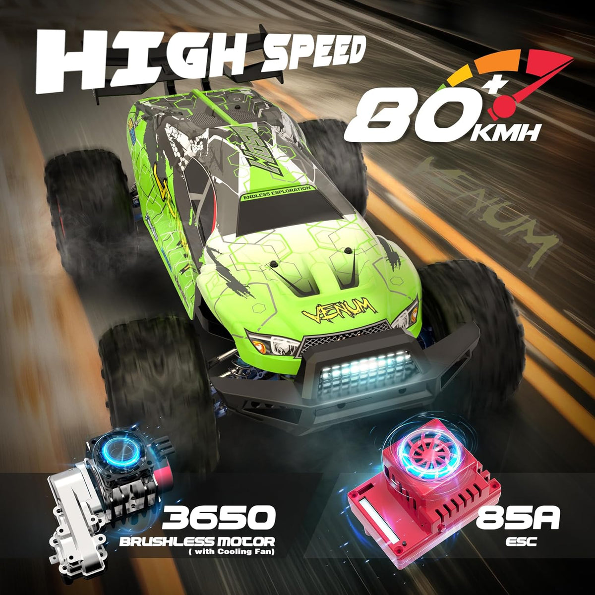 1:8 RC Car 80+KMH 1:10 RC Truck 48+ KMH P174898