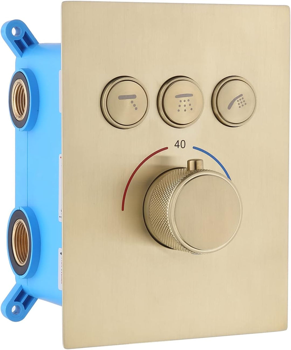 Brass Concealed Thermostatic Shower Mixer Valve A414