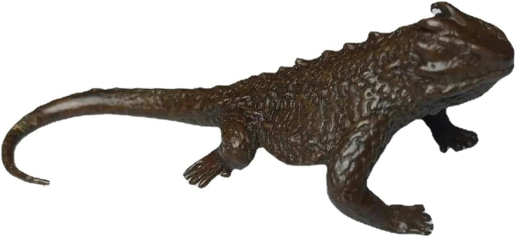 Brass Lizard Sculpture Gecko Figurine Statue F81955
