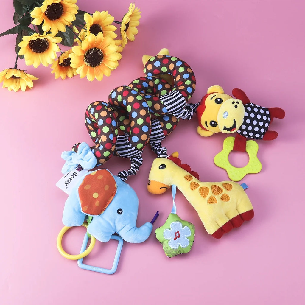 Infant Baby Activity Spiral Bed & Stroller Toy Plush Toy Q942
