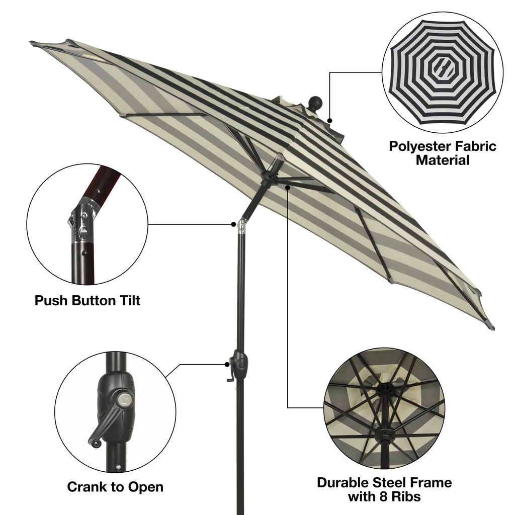 9' Round Crank Patio Umbrella L186953