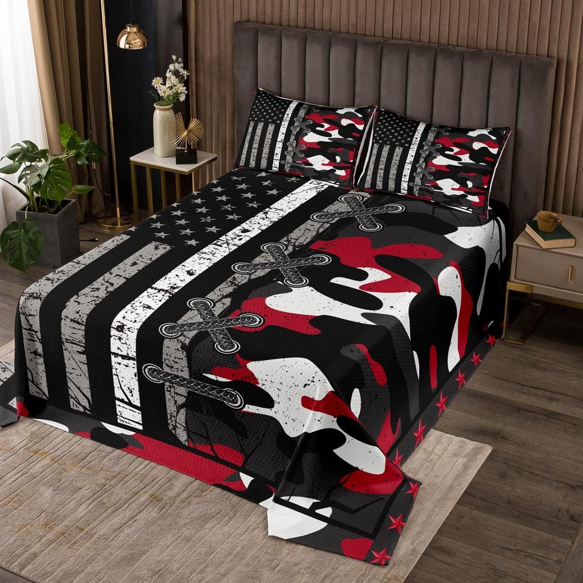 Twin Camo Quilted Bedspread M819
