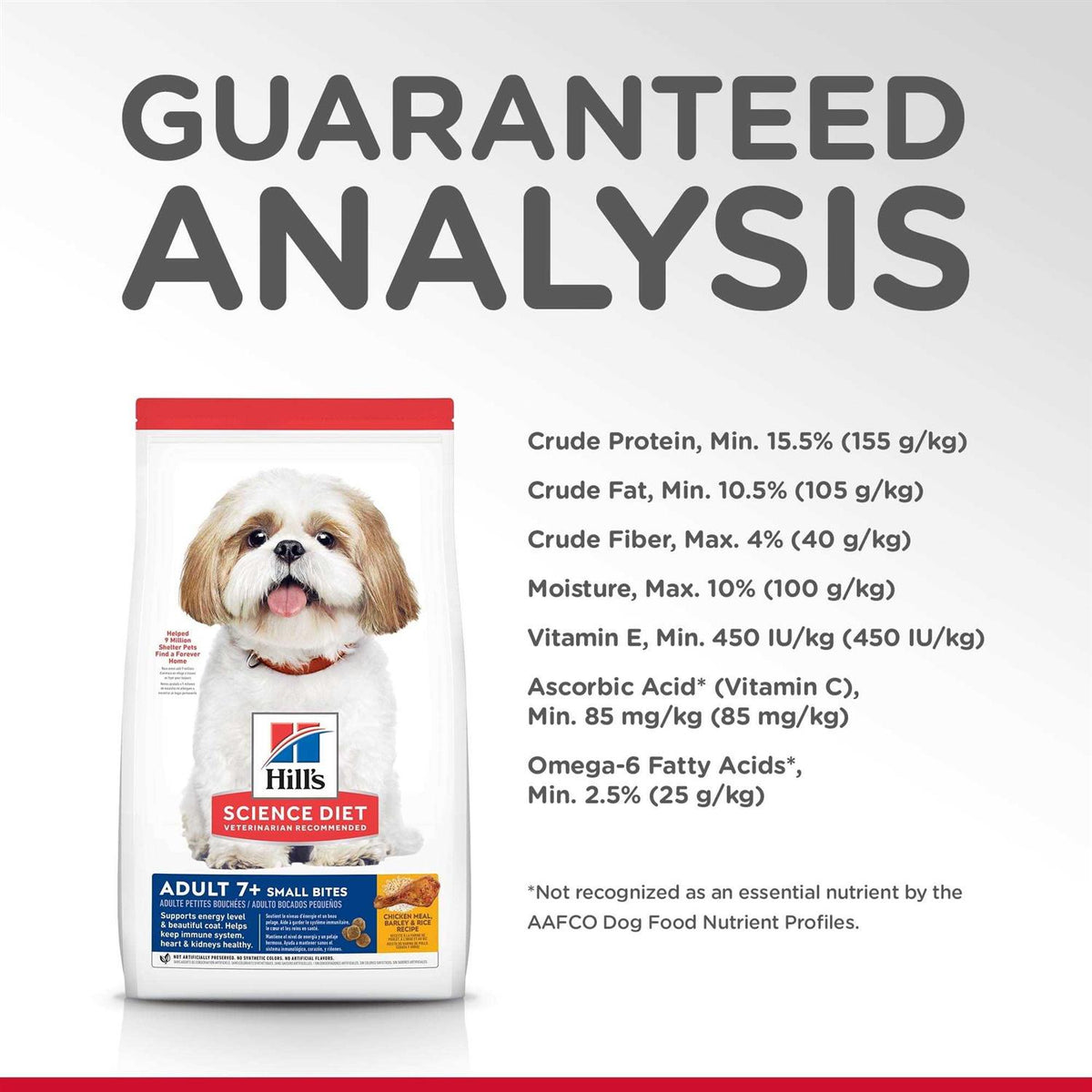 Adult 7+ Small Bites Chicken Meal Dry Dog Food D136296