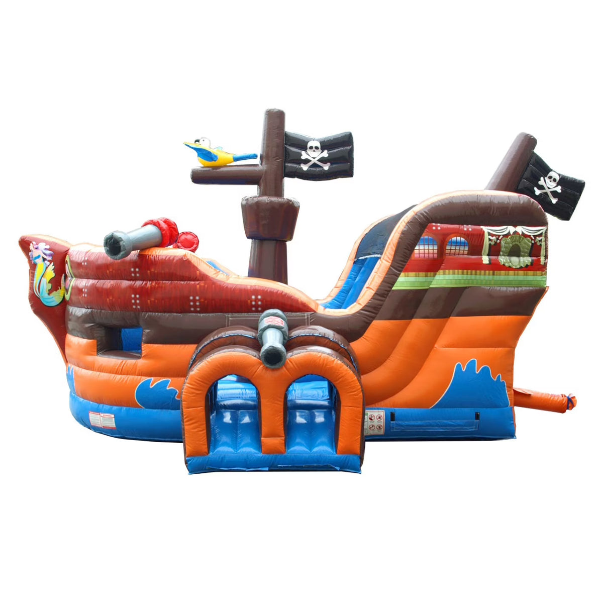 Pirate Ship Inflatable Bounce House with Slide N75344