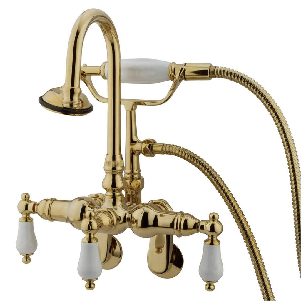 Oil Rubbed Bronze Wall Mount Clawfoot Tub Filler with Hand Shower R875748