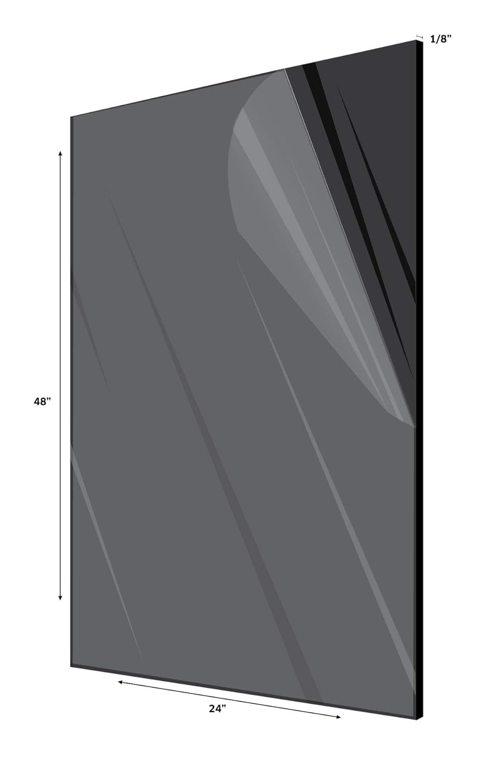 Black Acrylic Plexiglass Sheet 6 Pack V4364