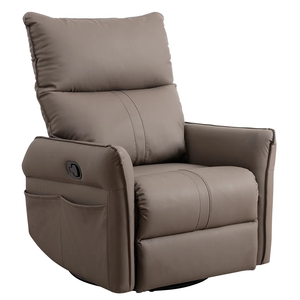 High Back 360 Degree Swivel Rocking Chair with Side Pocket J966