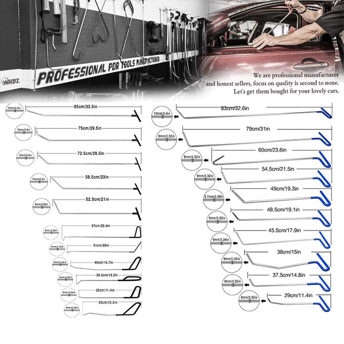 21 Pcs Paintless Dent Repair Tools Kit K23496