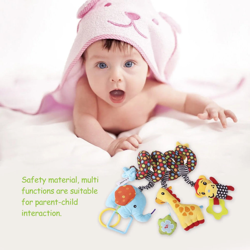 Infant Baby Activity Spiral Bed & Stroller Toy Plush Toy Q942