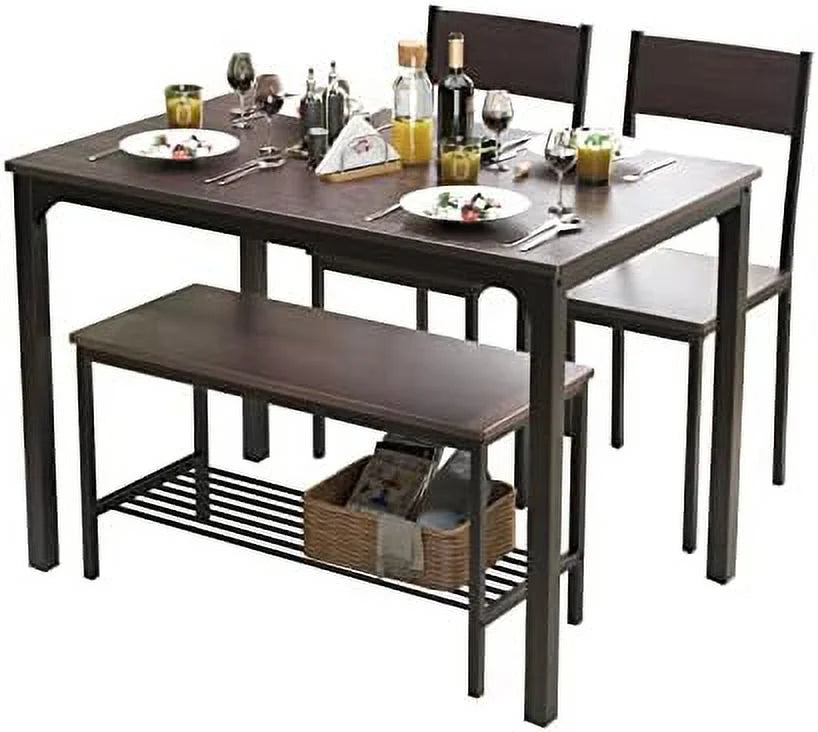 4 Person Dining Table Set with 2 Chairs and 1 Bench T304120