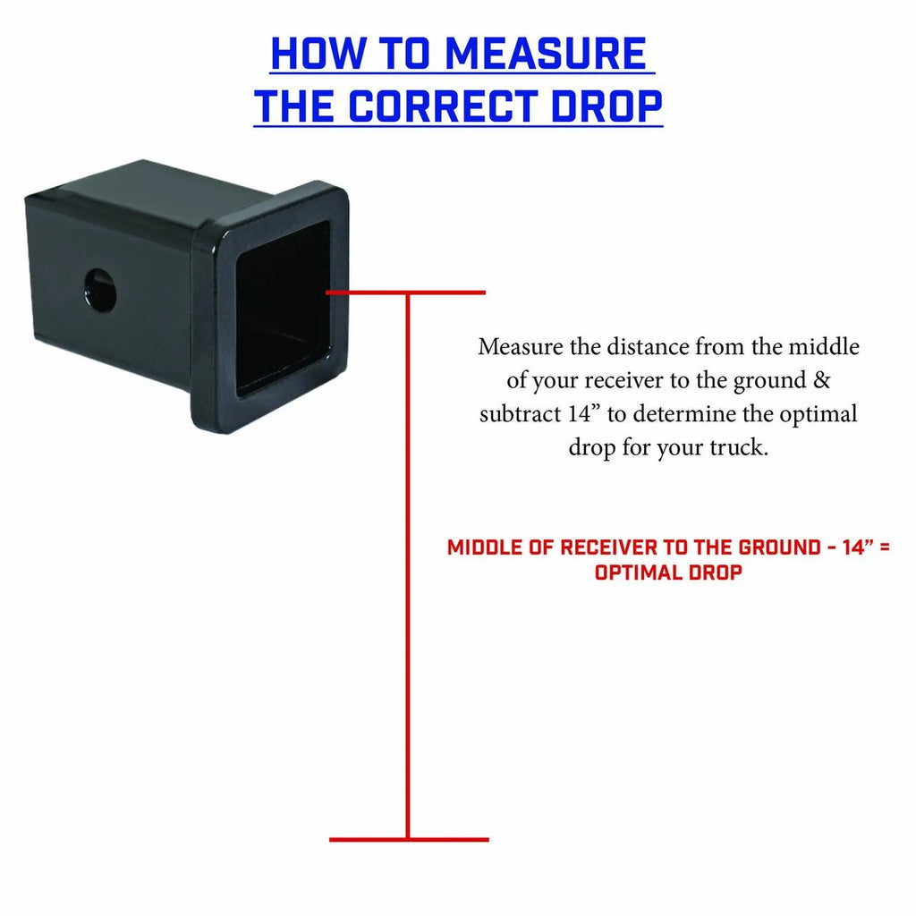 Adjustable 17.5" Drop Hitch with Stabilizer Kit for 2" Receiver B918