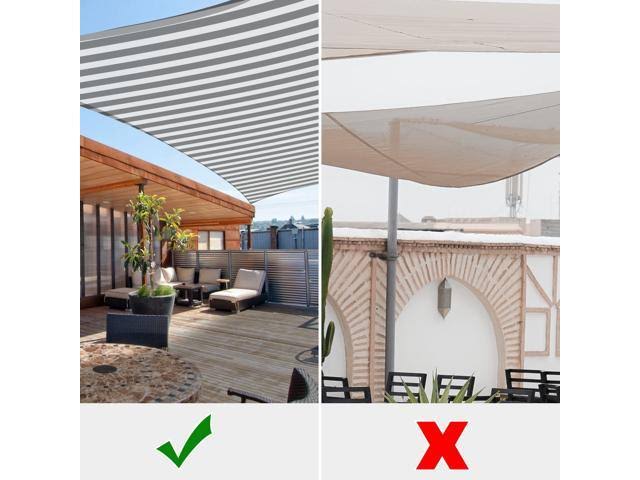 18x18 ft 97% UV Block Square Sun Shade Sail Canopy L4515