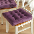 Dark Purple Velvet Square Seat Cushion 45x45cm V185