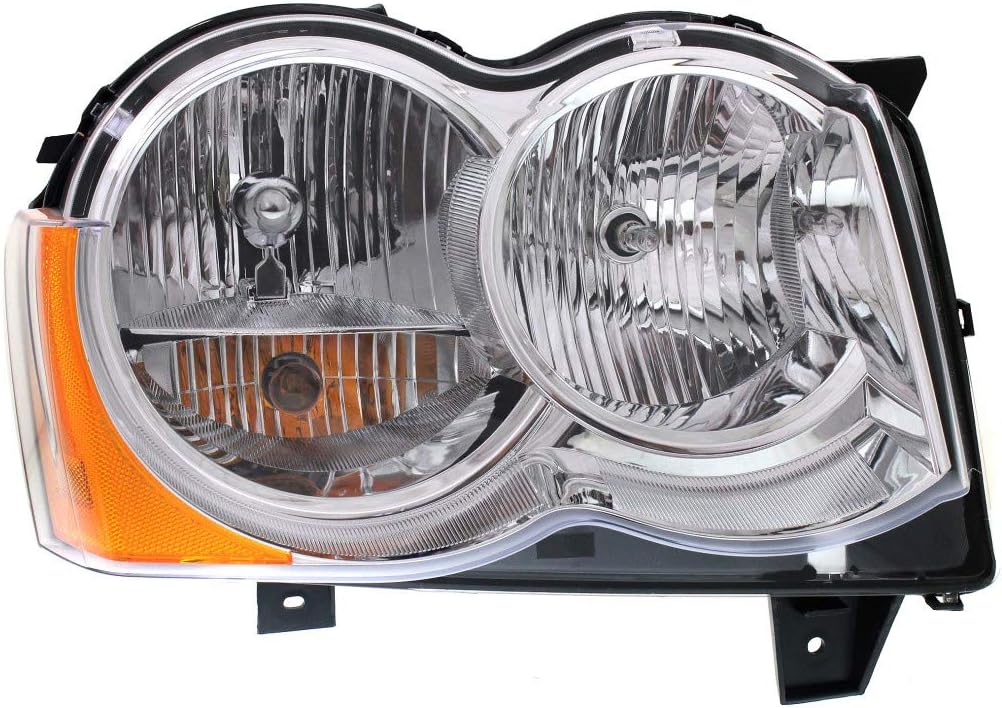 Headlight Assembly for Jeep Grand Cherokee 2008 2009 2010 Driver and Passenger Side Pair Halogen P694