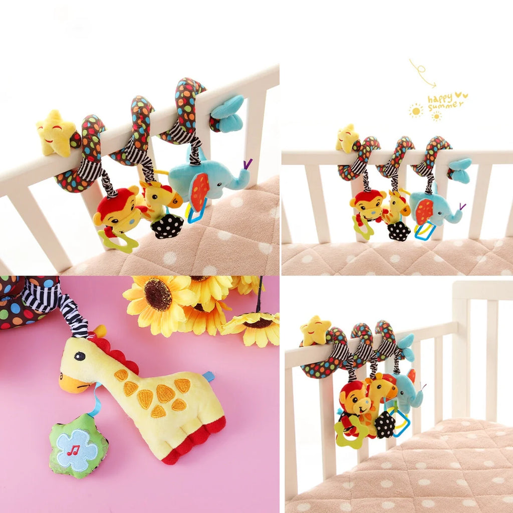 Infant Baby Activity Spiral Bed & Stroller Toy Plush Toy Q942