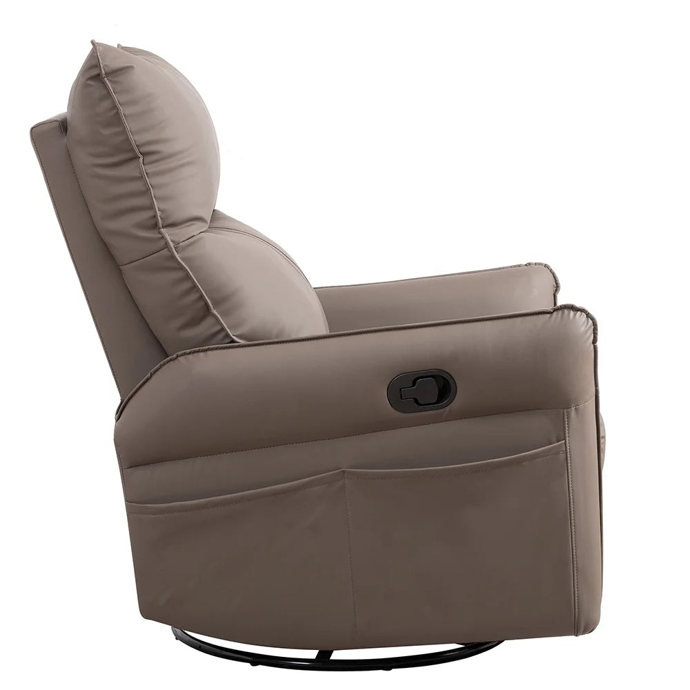 High Back 360 Degree Swivel Rocking Chair with Side Pocket J966