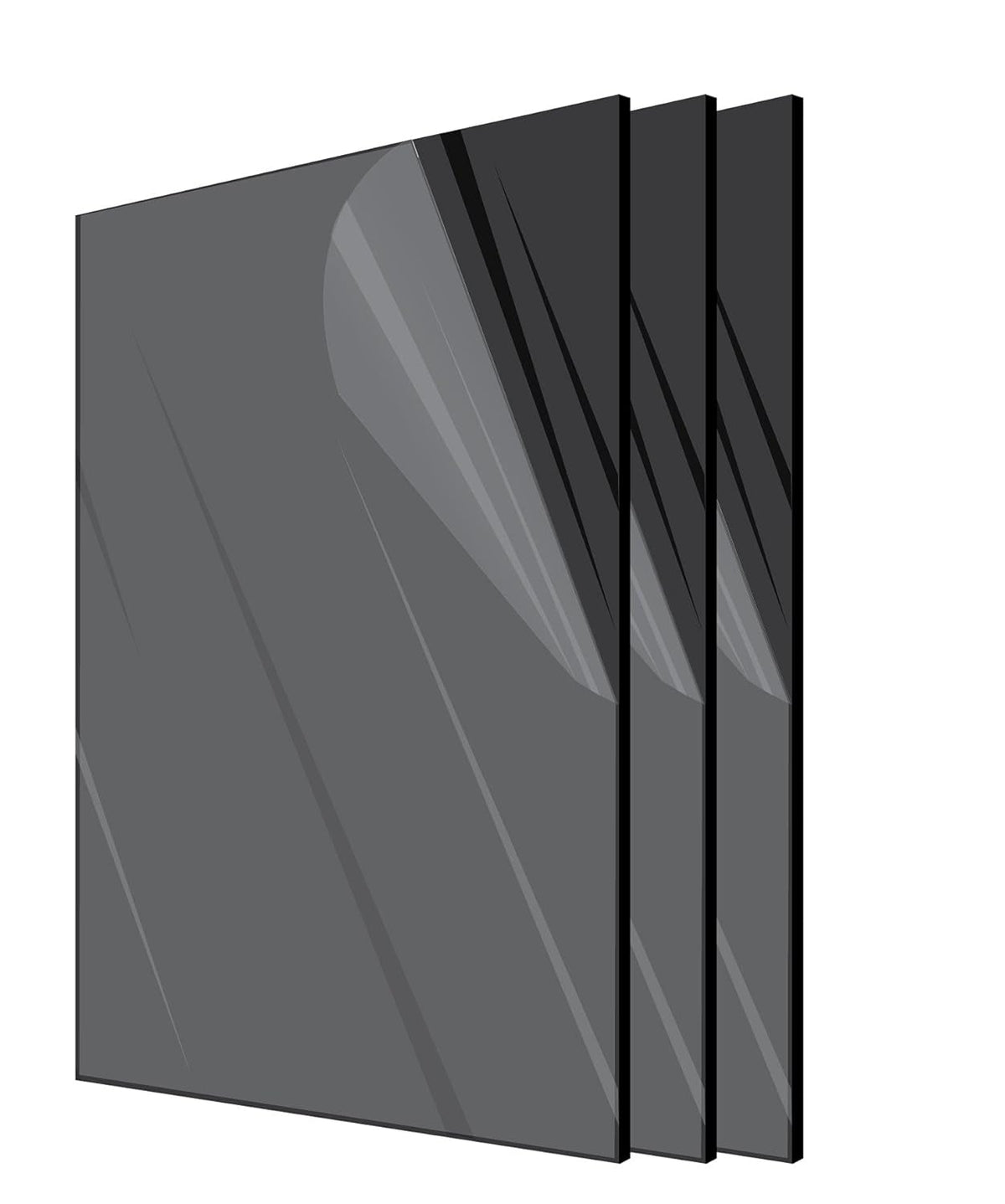 Black Acrylic Plexiglass Sheet 6 Pack V4364