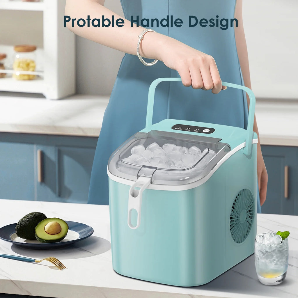 Portable Countertop Ice Maker with Handle, 26Lbs/24H, Black R58549
