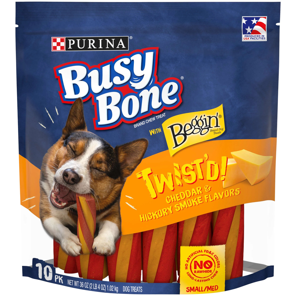 Cheddar & Hickory Smoke Dog Treats 36 oz 10 Pack S571