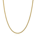 14K Yellow Gold 2.5MM Hollow Round Box Chain Necklace T761684