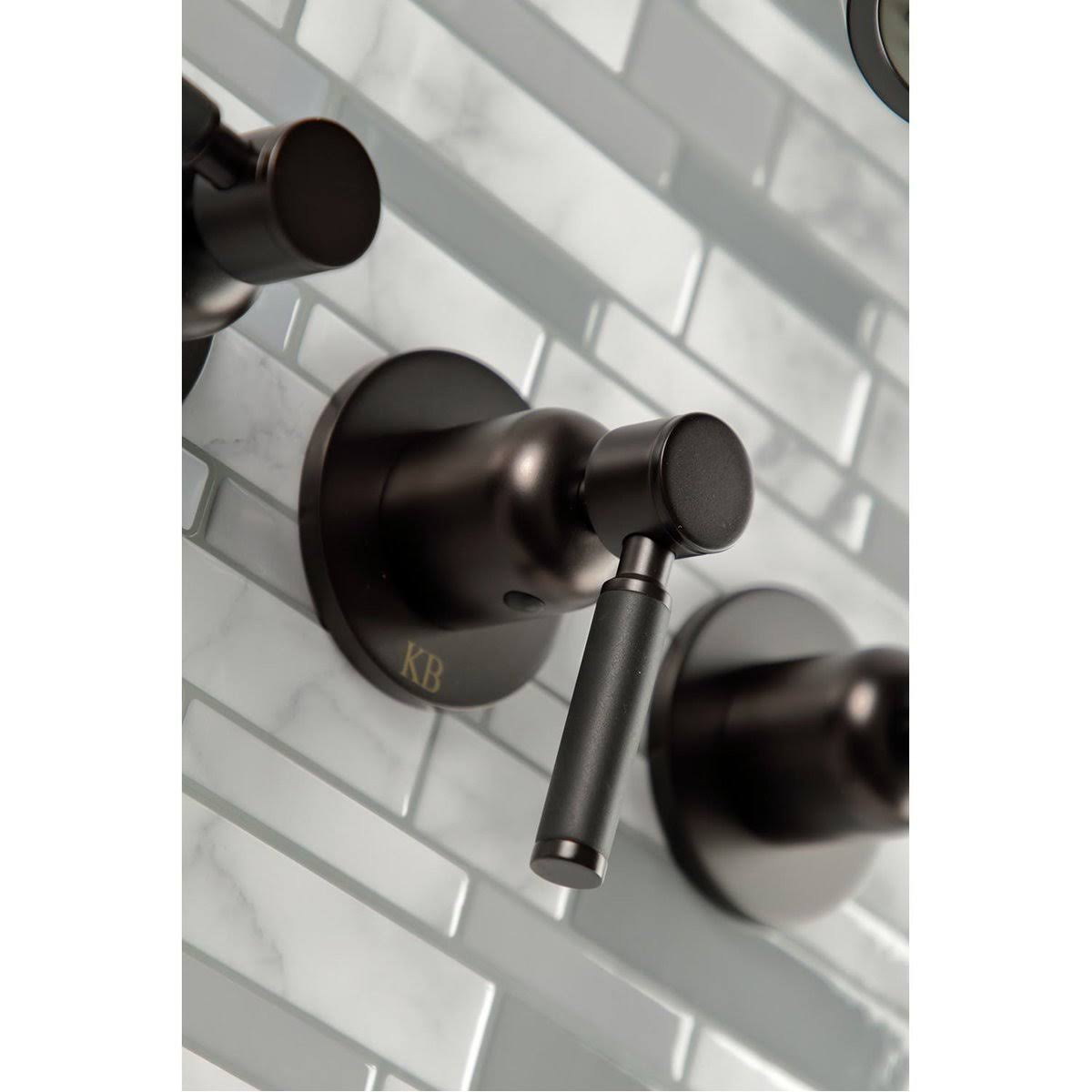 Polished Brass Three-Handle Tub and Shower Faucet X456