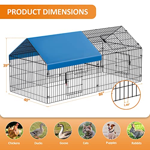 Metal Chicken Coop with Cover G893771