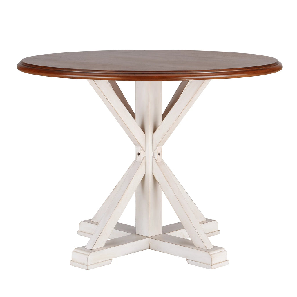 Antique White Farmhouse Dining Table R646