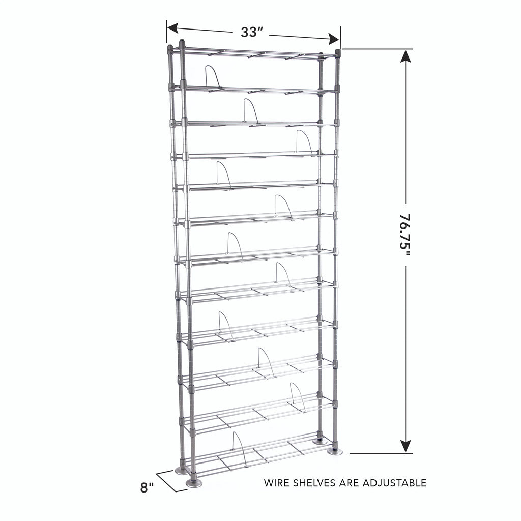 12 Multimedia Silver Shelving Organizer R6973