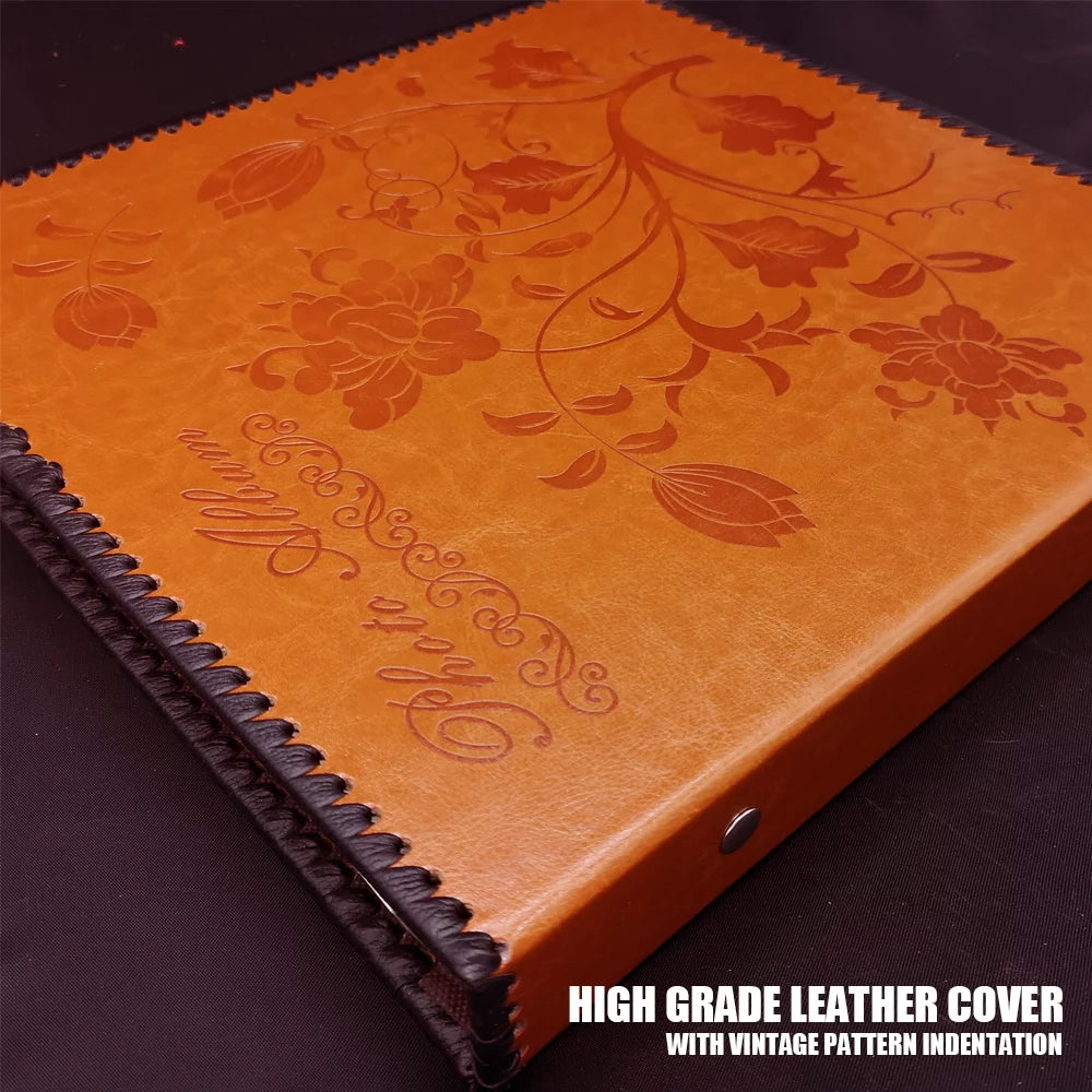 Self Adhesive Photo Album Leather Cover Holds 3X5 4X6 5X7 6X8 8X10 10x12 Photos M66204