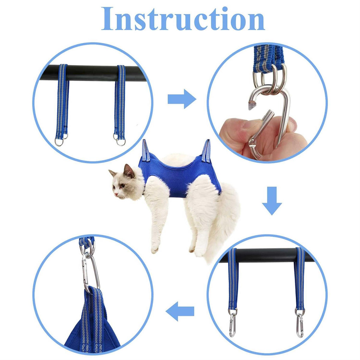 10 in 1 Pet Grooming Hammock Harness with Nail Clippers L7942