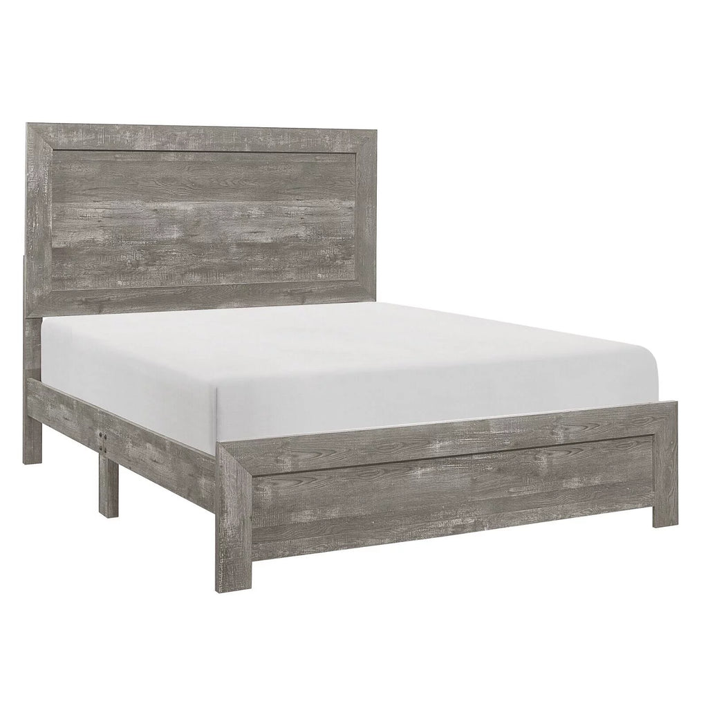 Gray Queen Size Bed and 2 Nightstands 3pc Set G279