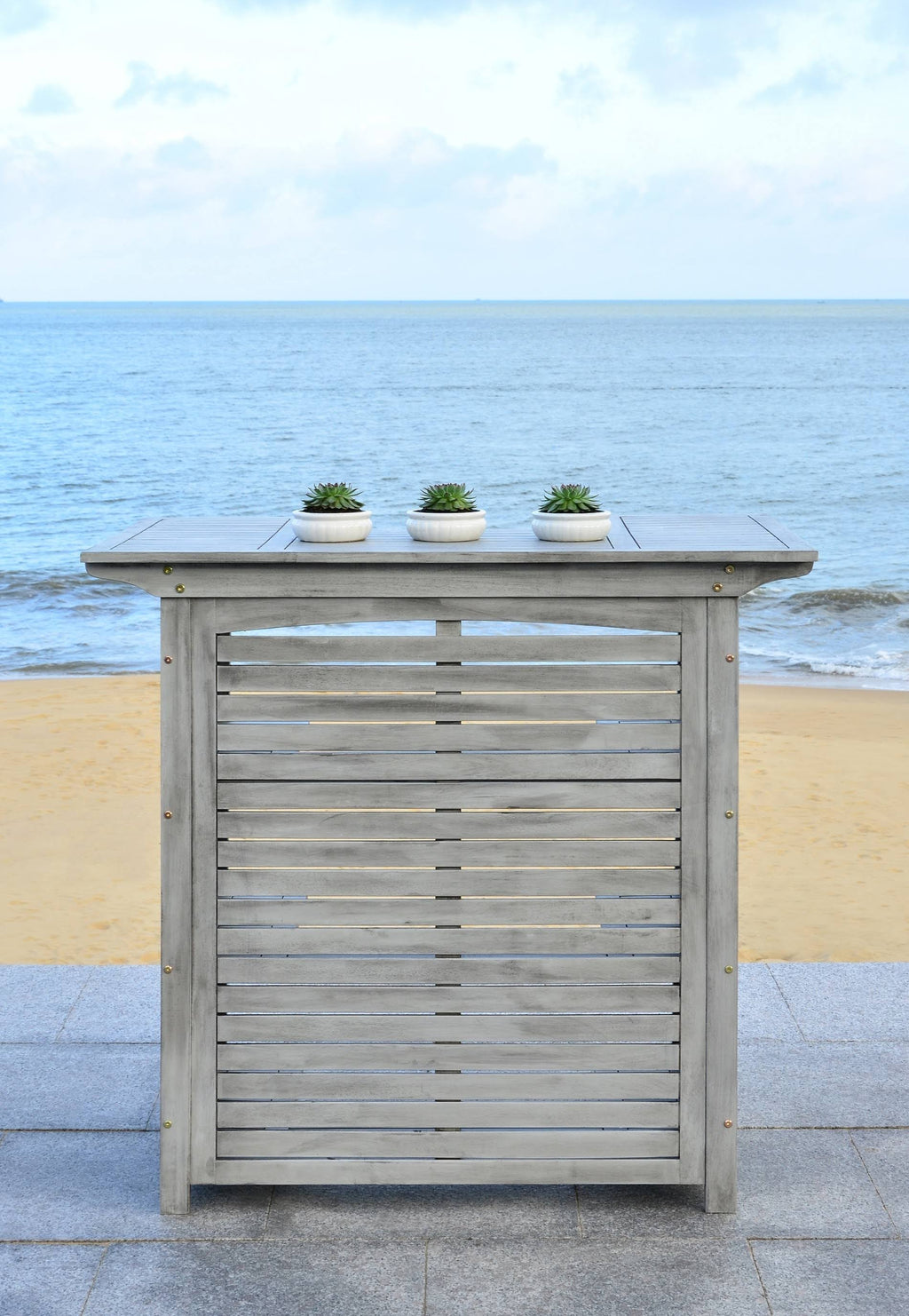 Grey Wash Bar Table I56915
