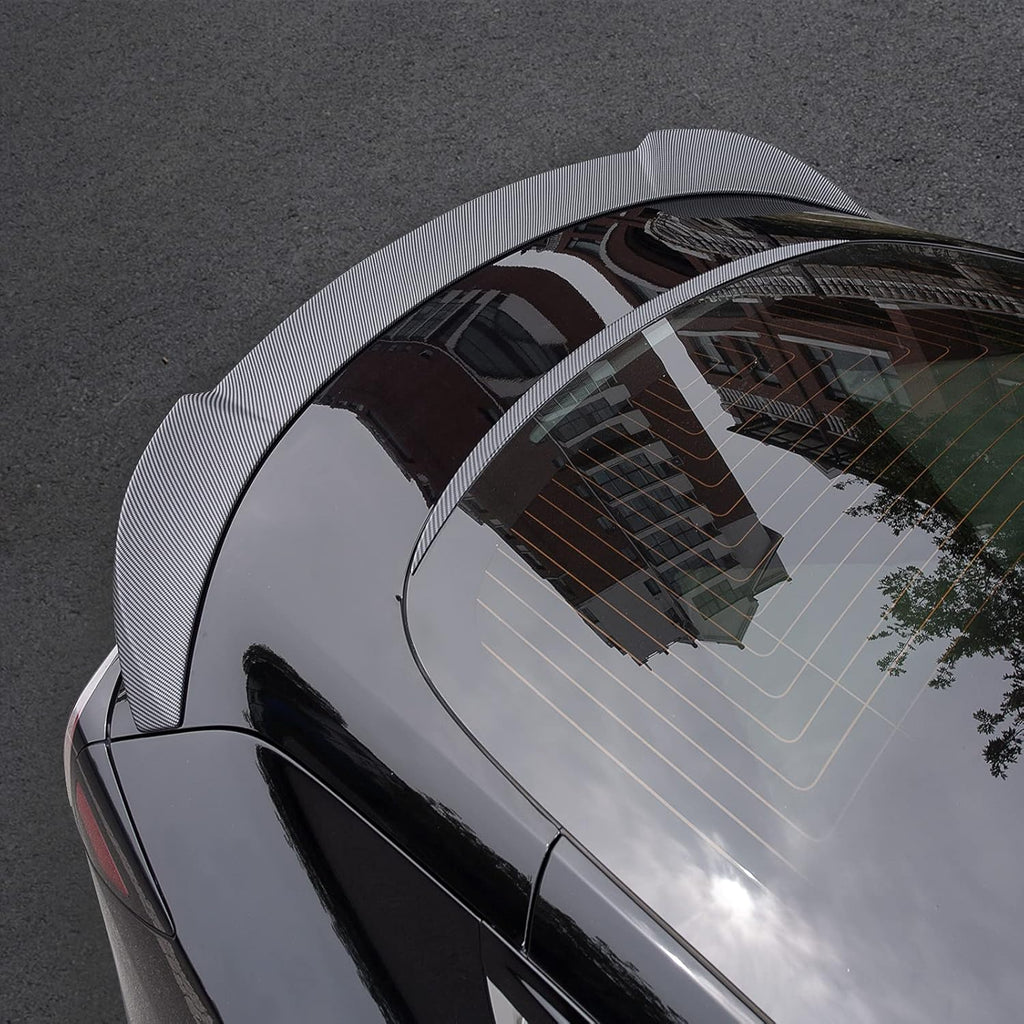 Glossy Carbon Fiber Pattern Rear Spoiler for Tesla Model 3 O807733