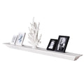 60'' Solid Pine Wood White Wall Floating Shelf U327450