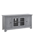 Antique Grey Wood TV Media Stand Storage Console X390