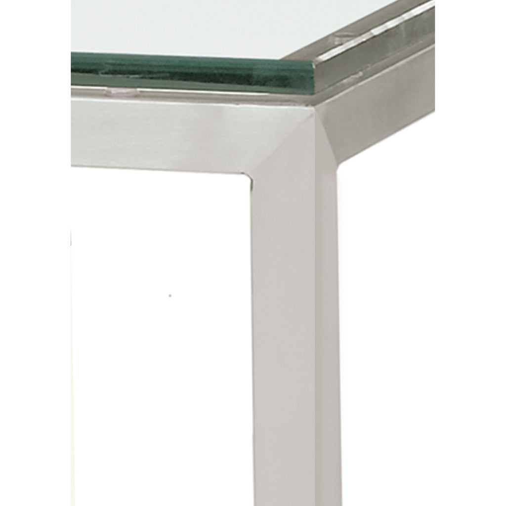 Maple Top Console Table with Natural Steel Base R95079