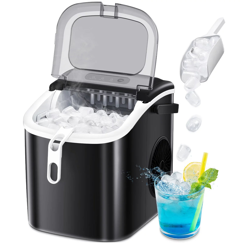 Portable Countertop Ice Maker with Handle, 26Lbs/24H, Black R58549