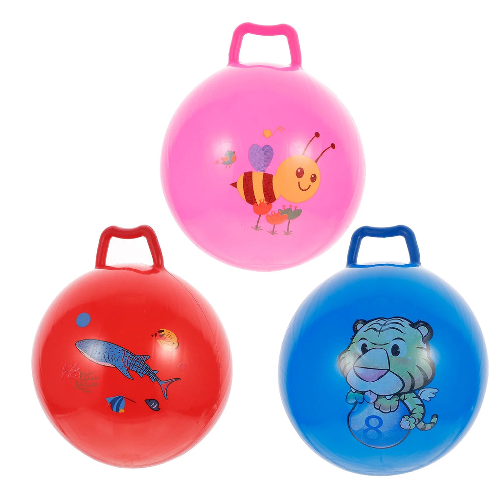 3Pcs Inflatable Hopper Balls with Handle H275545