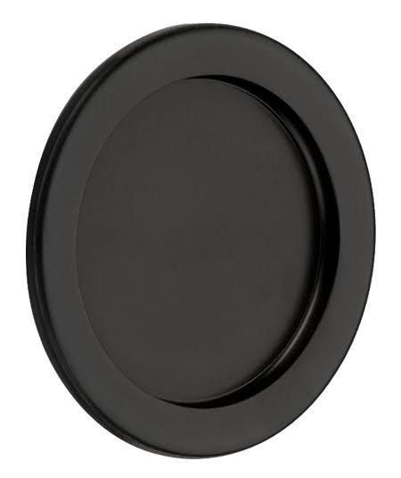 Flat Black Round Tubular Pocket Door Passage Pull T383