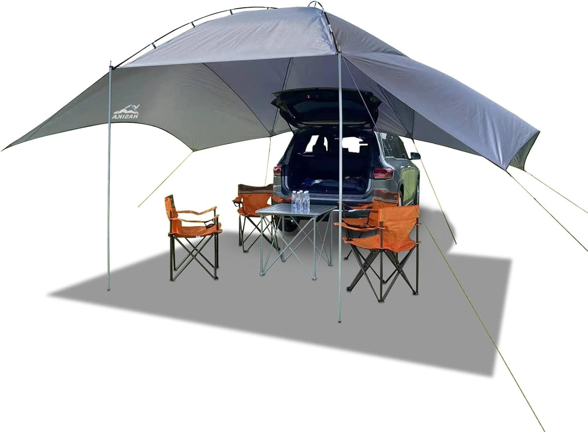 Teardrop Awning for SUV RVing Car Camping Trailer Overlanding Light Weight Truck Canopy Durable Tear Resistant Tarp J341933