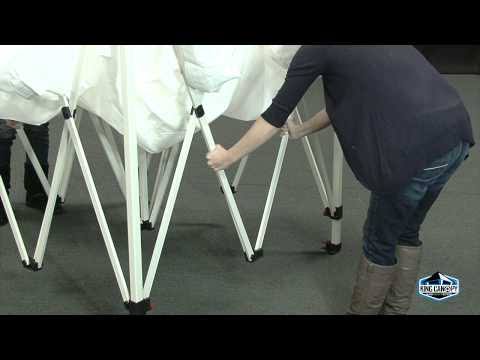 10 x 15 ft. White Instant Pop Up Tent with Blue Cover W811712